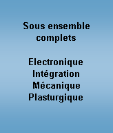 Zone de Texte: Sous ensemble completsElectroniqueInt�grationM�caniquePlasturgique