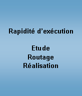 Zone de Texte: Rapidit� d�ex�cutionEtudeRoutageR�alisation